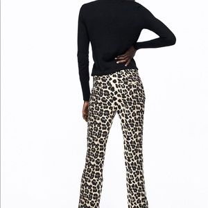 ZARA Animal Print Wide Leg Trousers